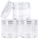 Beauticom 12 Pieces 30G/30ML(1 Oz) Thick Wall Round CLEAR Plastic Container Jars with Clear Flat Top Lids - Leak-Proof Jar - BPA Free Beauticom