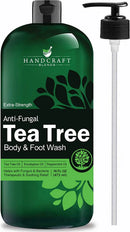 Handcraft Tea Tree Oil Body Wash and Foot Wash – HUGE 16 OZ - Extra Strength Professional Grade – Helps Soothe Athlete Foot, Body Itch, Jock Itch and Eczema - Packaging May Vary Handcraft Blends Store