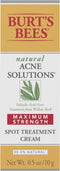 Acne Spot Treatment, Burt's Bees Face Cream for Acne-prone Oily Skin with Salicylic Acid, All Natural, Maximum Strength, 0.5 Ounce (Packaging May Vary) Burt's Bees