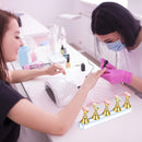 2 Set Acrylic Nail Practice Stand Magnetic Nail Tip Art Display Stand Holder Manicure Tool with Reusable Adhesive Putty Clay for Home Salon Makeup Lenlorry