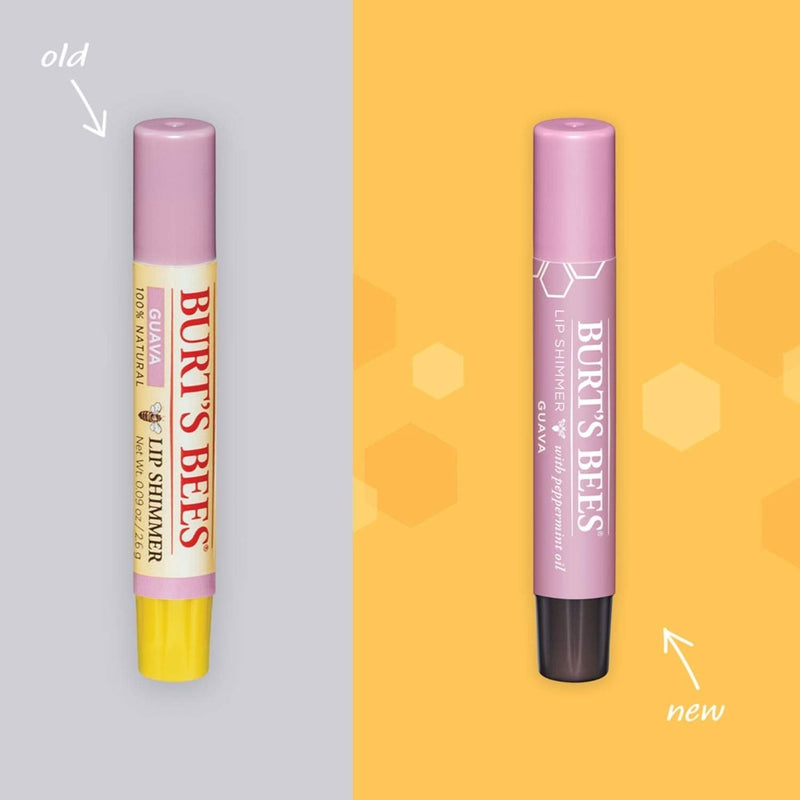 Burt's Bees 100% Natural Moisturizing Lip Shimmer, Guava, 1 Tube Burt's Bees