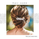 Asooll Wedding Hair Comb Silver Flower Bridal Headpiece Bride Rhinestone Crystal Head Clip for Women and Girls Asooll