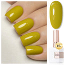 Double Rhythm 0.5 Oz Gel Nail Polish Neutral Natural Same Color Same Bottle Translucent Light Milky Pastel 15ML Manicure French Design Art DIY at Home (Pearl Green-B1146) Infinity Warehouse