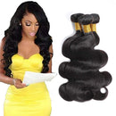 Selina Hair 8A Brazilian Body Wave Human Hair Bundles 3 Bundles 300g Full Head Set Remy Hair Unprocessed Human Hair Weave Natural Black Color Cheap Human Hair (20 22 24 Inch,Natural Black) Selina