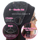 Headband Wig Natural Color Straight Human Hair Wig Scarf Wig Brazilian Remy Human Hair Wig Glueless Machine Made Headband Wig for Black Women 150% Density 20 Inch Borchan