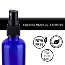 2oz Small Fine Mist Spray Bottles For Essential Oils, Blue Glass Spray Bottle 3 Pack Hydior
