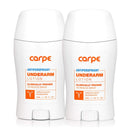 Carpe Underarm Antiperspirant and Deodorant, Clinical strength with all-natural eucalyptus scent, Manage hyperhidrosis and combat excessive sweating without irritation. (Pack of 2) Carpe