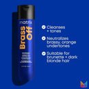 MATRIX Brass Off Blue Shampoo and Pigmented Conditioner Set - Tones and Removes Brassy Orange Undertones, For Color Treated Hair or Lightened Brunettes, Premium Salon Conditioner & Vegan Infinity Warehouse