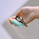 Beautyflier Clip-on Sleeve Chapstick Pouch Keychain Lipstick Holder Elastic Lip Balm Holder Travel Accessories (Hot Pink/Robin Egg Blue/Yellow/Dark Blue/Gray) Beautyflier