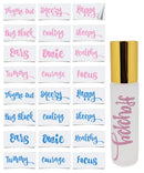 Got Oil Supplies Vinyl Essential Oil Labels - Fits 10ml Roller Bottles and Boston Round Glass Vials - 24 Blue & Pink, Gold or Silver Bottle Stickers To Choose From (Blue & Pink) Discount Manufacturing & Distributing