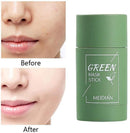 Green tea/Eggplant Purification Clay Stick, Deep Cleansing Pores, Improves Skin, Suitable for Men and Women of All Skin Types （2 PCS） (Green tea/Eggplant) Ysnhsye