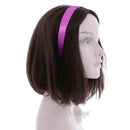 1 Inch Satin Hard Headband (Violet) Motique Accessories