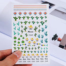 ALLYDREW 4 Sheets Nail Stickers Nail Art Set - Owls & Cactus Nail Stickers allydrew