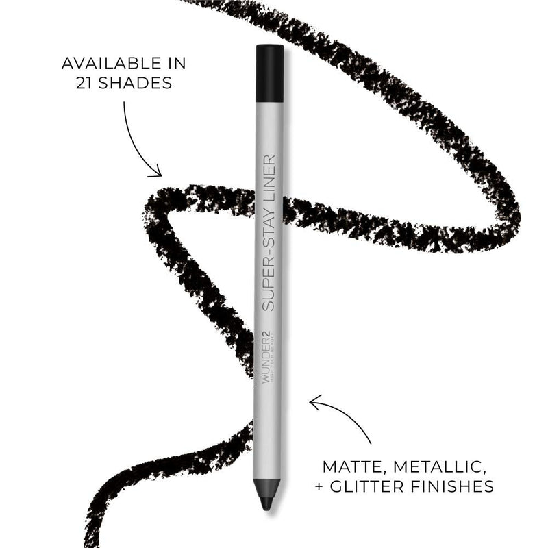 Wunder2 SUPER-STAY Makeup Eyeliner Pencil Long Lasting Waterproof, Matte, Essential Black Wunder2 Store