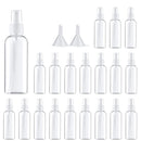 Spray Bottle,Fine Mist Mini Clear 80ml/2.7oz Spray Bottles,Small Reusable Empty Plastic Bottles with Atomizer Pumps (20 pack,2 Funnels included) Woaiwo-q