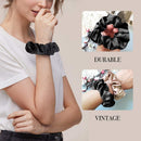 Mommesilk 4 Pack Silk Scrunchies for Curly Hair Sleep Elastic Bobbles for Women Girls Hair Care 100 Silk Hair Ties Band Rope Mommesilk Store