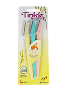 Tinkle Eyebrow Shaper Razor Wand for Women – Set of 3 – Easy Facial Hair Remover Tool, Stainless Steel Blade with Guard for Safety Diane
