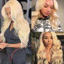 UNice Hair 613 Blonde Body Wave 13x4 Lace Front Human Hair Wigs for Black Women, Brazilian Remy hair Lace Frontal Wig Pre Plucked with Baby Hair 150% Density (16 inch) UNICE Store