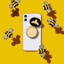 PopGrip Lips: PopSockets Swappable Grip and Burts Bees Lip Balm for Phones and Tablets - Bee Logo Black PopSockets