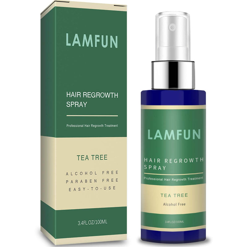 Hair Loss Treatment, LamFun Hair Growth Spray, 5% Minoxidil Topical Solution for Hair Loss, Shinning and Balding, Professional Hair Regrowth Treatment for Men & Women, No Alcohol and Non-oily (100ML) LamFun