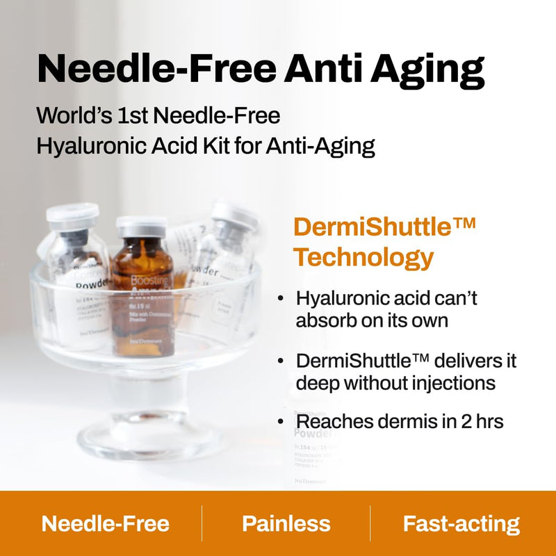 JEU'DEMEURE Dermishuttle Face Lifting Kit – Deep-Absorbing Needle-Free Serum with Collagen, Hyaluronic Acid, Peptide – Targets Wrinkles, Lifting & Skin Renewal Without Microneedling Infinity Warehouse