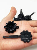 Tara Girls Self Hinge Plastic Bow Hair Barrettes Selection Pack Of 2 (BR67-109) Tara