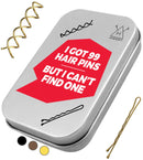 Hawwwy 110 Ultimate Bobby Pins, Includes 10 Spin Pins and 100 Bobby Pins In Cute Storage Tin (Gold Combo) HAWWWY Store
