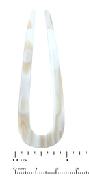 French Amie Ivory White Cream Handmade Large Cellulose Acetate Chignon Bun Holder U Hair Pin Stick (Ivory white cream) French Amie