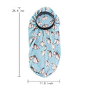 Extra Long Silky Satin Bonnet Sleep Cap Long Bonnet Cap for Braids Hair Loose Cap (Blue Flowers) SuperiMan