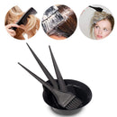 Hair Dye Color Brush and Bowl Set, 4Pcs Color Bowl Brushes Tool Mixing Bowl Kit Tint Comb for Hair Tint Dying Coloring Applicator Moonmini