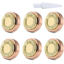 Facial Hair Remover Replacement Heads for Finishing Touch Flawless Women's Hair Removal Tool, 18K Rose gold, As Seen On TV, (6Pcs) FOUUA