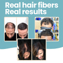 Hair Illusion Dark Brown Real Hair Fibers for Thinning Hair - 100% Natural Texture, Non Synthetic Hair Fibers - Bald Spot Cover Up for Women & Men - 18 Gram