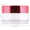 Beauticom 20g/20ml USA Acrylic Round Clear Jars with Lids for Lip Balms, Creams, Make Up, Cosmetics, Samples, Ointments and other Beauty Products (48 Pieces, Rose Gold Lid (Flat Top)) Beauticom