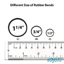 1 1/2” Inches Large Elastics Rubber Bands for Black Hair Ties Braiding Ponytail Holders Plastic Rubberbands for Women Girls Black Hair Crafts Office Supplier Money No Damage for 400pcs (L) by HOYOLS HOYOLS Store