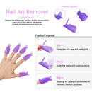 Gel Nail Polish Remover Kit,MORGLES 10pcs Nail Polish Remover Clips Cap 300pcs Nail Wipe Cotton Pads Nano Glass Nail File Cuticle Pusher Nail File Grit 100/180 and Brushes-Purple MORGLES