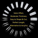 2 Pack Clear and Natural False Acrylic Nails Tips Half Cover 10 Sizes 500pcs French Artificial Press on Nails Manicure with Nail Cilpper, 2pcs Nail Files,4pcs Nail Glue Yokilly