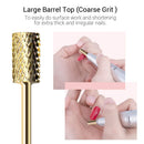 MelodySusie Nail Drill Bits Set, 7pcs Tungsten Carbide Nail Bits for Nail Drill E-file, 3/32 inch Bits Manicure Pedicure Remover Tools for Acrylic Gel Nails, Salon Home Nail Care Supplies, Gold MelodySusie