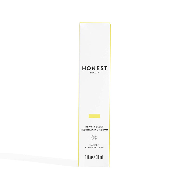 Honest Beauty Beauty Sleep Resurfacing Serum with 5 AHAs + Hyaluronic Acid | VEGAN | Paraben Free, Synthetic Fragrance Free, Dermatologist Tested & Cruelty Free | 1 fl. oz. Honest Beauty Store