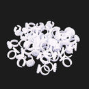 BEYELIAN Glue Rings For Eyelash Extensions, Can Fasten to Tweezers, Smart Glue Cups, Lash Glue Holder Fanning, Volume Fan Blooming Cups, Lash Extension Supplies, Disposable Plastic Rings, 50 PCS BEYELIAN