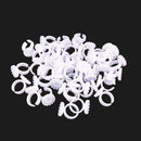 BEYELIAN Glue Rings For Eyelash Extensions, Can Fasten to Tweezers, Smart Glue Cups, Lash Glue Holder Fanning, Volume Fan Blooming Cups, Lash Extension Supplies, Disposable Plastic Rings, 50 PCS BEYELIAN