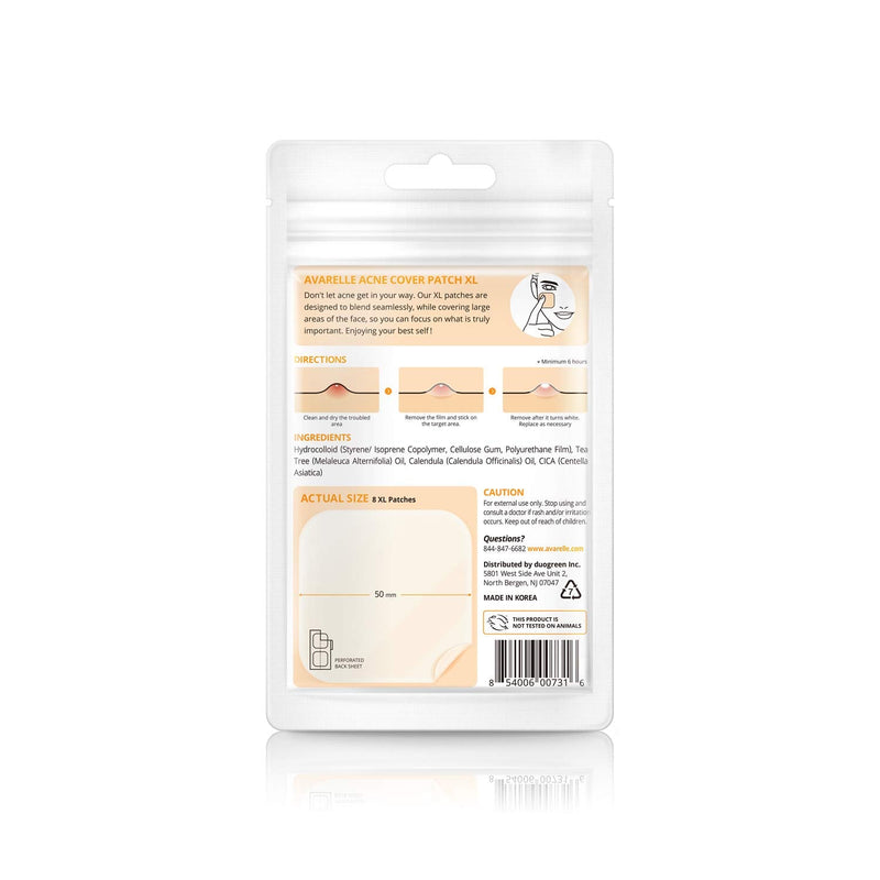 Avarelle Acne Pimple Patch (8 Count) Hydrocolloid Acne Clearing Device Acne Spot Treatment for Blemishes and Zit with Tea Tree Oil, Calendula Oil and Cica Oil for Face, Vegan, Cruelty Free Certified (SQUARE / 8 PATCHES) AVARELLE