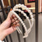 Aoxmas 3pcs White Faux Pearl Hairbands Bridal Hair Hoop Wedding Hair Accessories Pearl Headbands for Women Girls Aoxmas