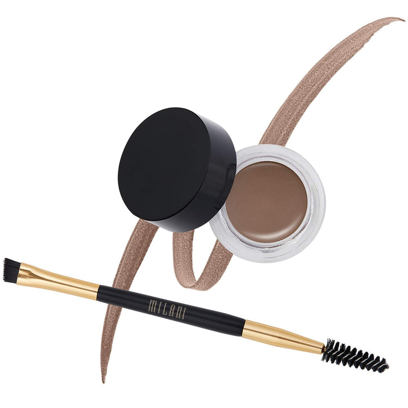 Milani Stay Put Brow Color - Brunette (0.09 Ounce) Vegan, Cruelty-Free Eyebrow Color that Fills and Shapes Brows Milani