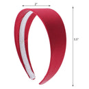 Maroon 2 Inch Wide Satin Hard Headband with No Teeth Head band for Women and Girls (Motique Accessories) Motique Accessories