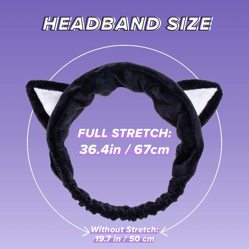 I DEW CARE Kitten My Balance On Facial Treatment Set + Soft Silicone Face Mask Brush + Black Cat Spa Headband Bundle I DEW CARE