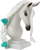 Breyer Horses Mane Beauty Horse Styling Head | Daybreak | White Extra-Long Silky No Tangle Mane | 10" x 4.25" x 4.25" | Styling Book, Brush, Hair Coils, Hair Clips, Elastics | Horse Toy | Model