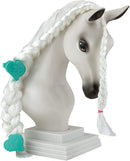 Breyer Horses Mane Beauty Horse Styling Head | Daybreak | White Extra-Long Silky No Tangle Mane | 10" x 4.25" x 4.25" | Styling Book, Brush, Hair Coils, Hair Clips, Elastics | Horse Toy | Model