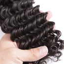 10A Brazilian Deep Wave Bundles Virgin Human Hair Bundles Wet and Wavy Curly Hair 3 Bundles Weave Hair Human Bundles (16 14 12) YOCYTU