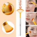 Champagne Makeup Brushes Set, Yuwaku Silver Foundation Powder Blush Eyeshadow Brushes Blending 32 Piece NO Shed Cruelty-Free Synthetic Fiber Bristles Cosmetic Brushes with Travel Case Daxstar