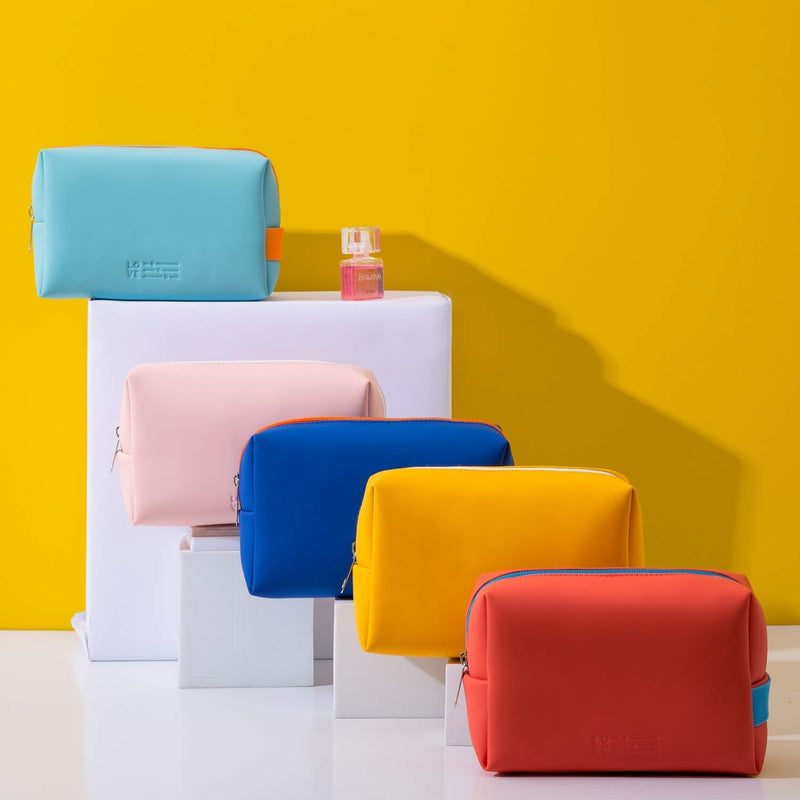 MIRASON Cosmetic Bag Set of 3 Makeup Bag for Purse Pouch Travel Beauty Zipper Organizer Bag Gifts for Girl Women, PU Leather Washable Waterproof (Blind Box) MIRASON Store